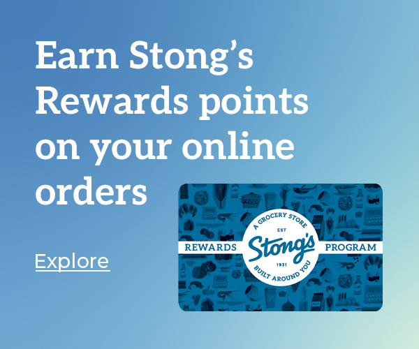 Earn Stong's Rewards points on online orders