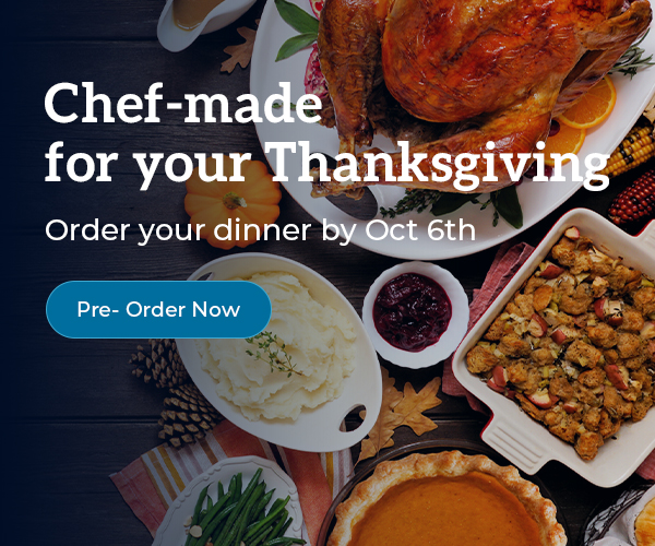 Thanksgiving Dinner with Turkey and Ham made by Stong's Market